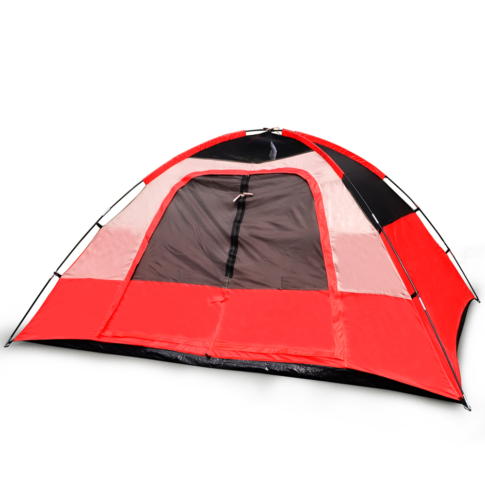 5 Person Camping Tent, Red/Gray or Blue/Gray