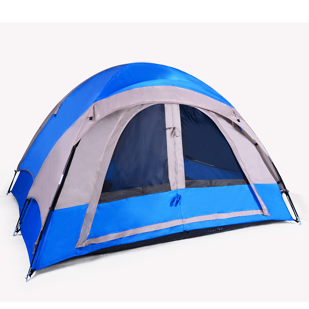 3-Person Blue/Gray or Red/Gray Camping Tent